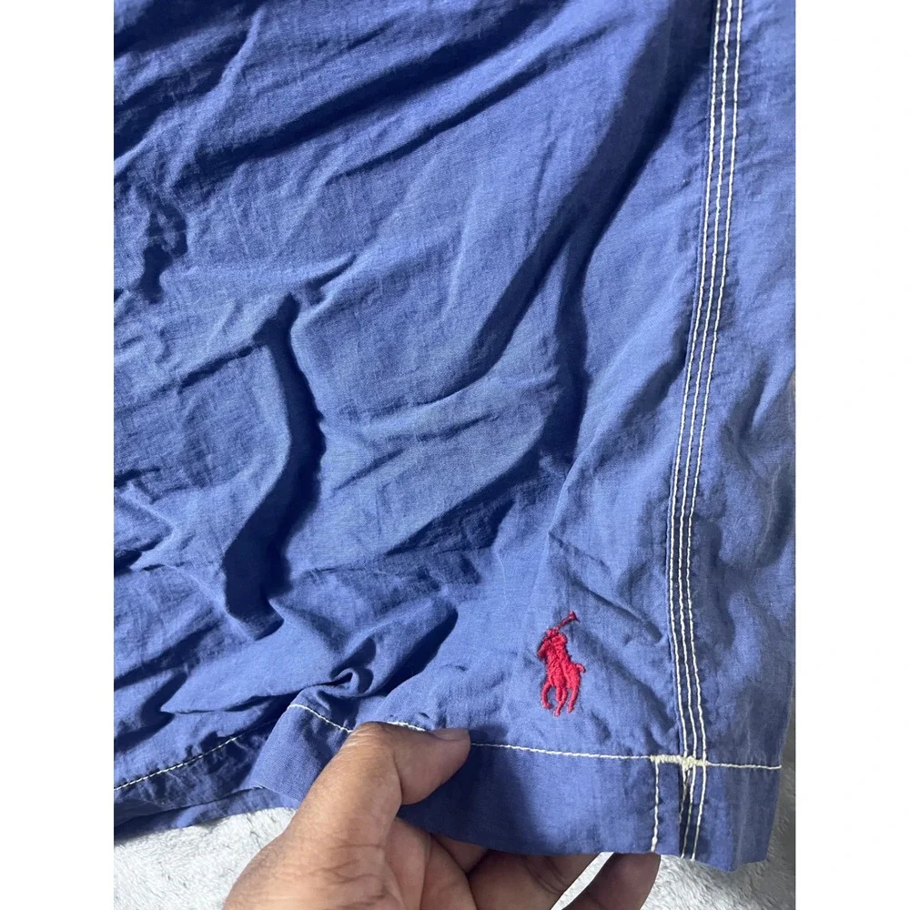 Polo Ralph Lauren Mens Navy Blue Red Swim Trunks Cargo Board Shorts 4XB Big